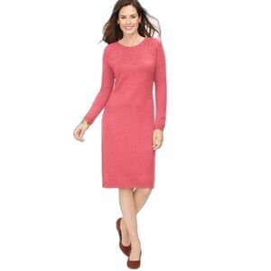 Talbots Pointelle Detail Sweater Rosewood Dress (XL)